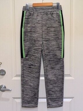 3/$30 EUC Old Navy Active XL(12) Boys Techie Fleece Grey and Green Sweatpants